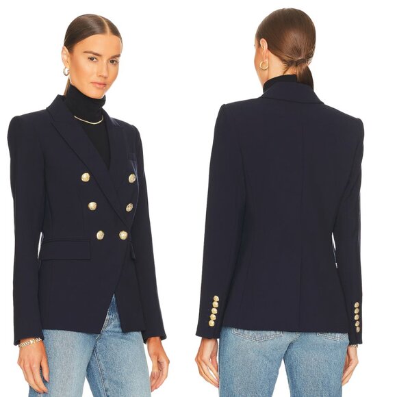 NWT Veronica Beard Miller Dickey Blazer Jacket In Navy Double Breasted Sz 16 - Picture 2 of 10